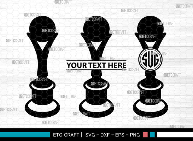 Trophy Icons Monogram, Trophy Svg, Champion Trophy Svg, Trophys, Award Trophy, Trophy Monogram, Icon Monogram, Svg Cut File, Dxf, Eps, Png, SVG ETC Craft 