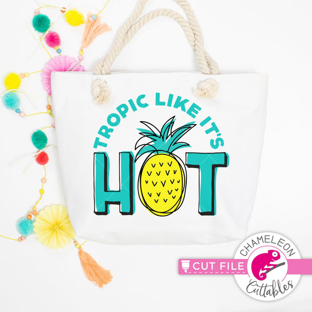 Tropic like it's hot svg png dxf SVG Chameleon Cuttables 