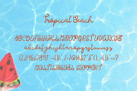 Tropical Beach Font Prasetya Letter 