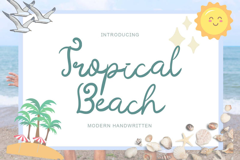 Tropical Beach Font Prasetya Letter 