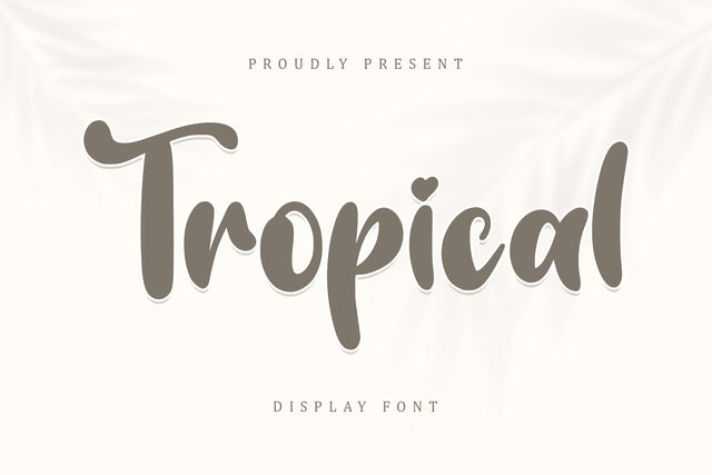 Tropical Display Font Sakha Design Studio 