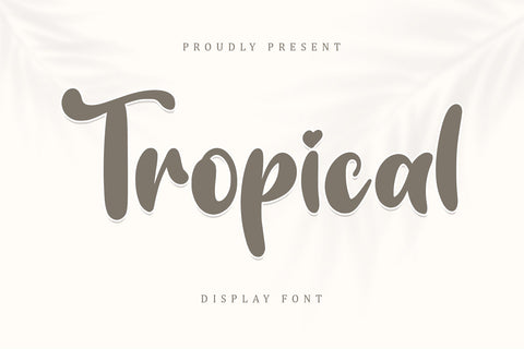 Tropical Display Font Sakha Design Studio 