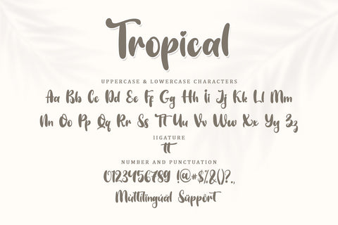 Tropical Display Font Sakha Design Studio 
