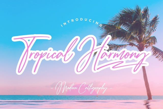 Tropical Harmony Modern Calligraphy Font Font Balpirick 