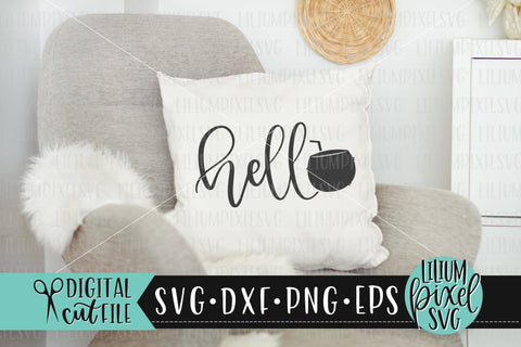 Tropical Hello Coconut Drink - Summer SVG SVG Lilium Pixel SVG 