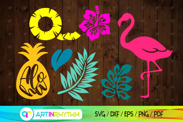 Tropical Hibiscus Flamingo svg SVG Artinrhythm shop 