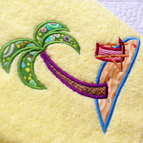 Tropical Island Applique Embroidery Embroidery/Applique Designed by Geeks 