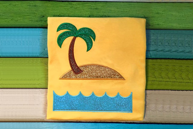 Tropical Island Split Applique Embroidery Embroidery/Applique Designed by Geeks 