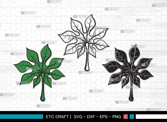 Tropical Leaf SVG | Tropical Leaves Svg | Monstera Leaf Svg | Palm Leaf Vector Cutting files | Tropical Leaf Clipart SVG ETC Craft 
