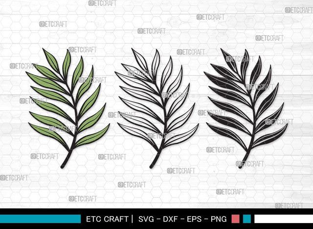 Tropical Leaf SVG | Tropical Leaves Svg | Monstera Leaf Svg | Palm Leaf Vector Cutting files | Tropical Leaf Clipart SVG ETC Craft 