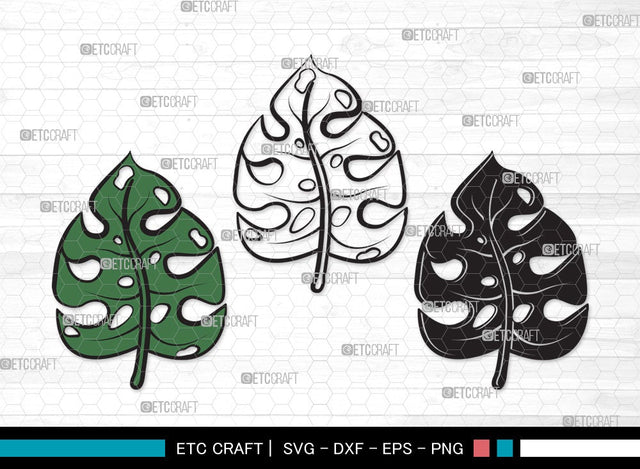Tropical Leaf SVG | Tropical Leaves Svg | Monstera Leaf Svg | Palm Leaf Vector Cutting files | Tropical Leaf Clipart SVG ETC Craft 