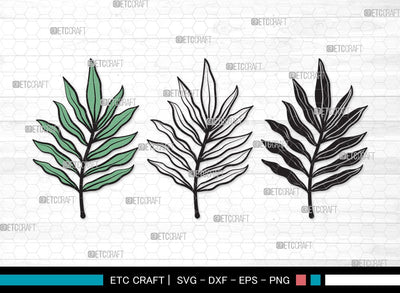 Tropical Leaf SVG | Tropical Leaves Svg | Monstera Leaf Svg | Palm Leaf Vector Cutting files | Tropical Leaf Clipart SVG ETC Craft 