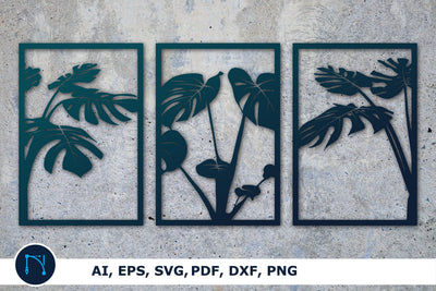 tropical leave Metal Wall Decor SVG bundle SVG MD JOYNAL ABDIN 