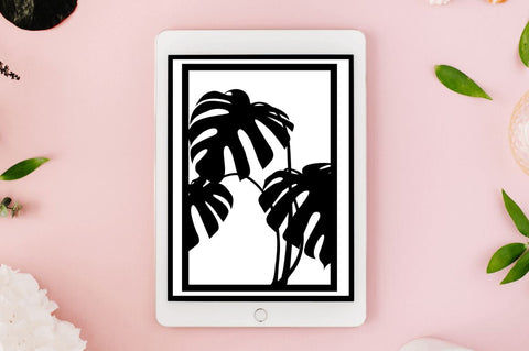 Tropical Leave Wall Decor SVG Bundle SVG Regulrcrative 