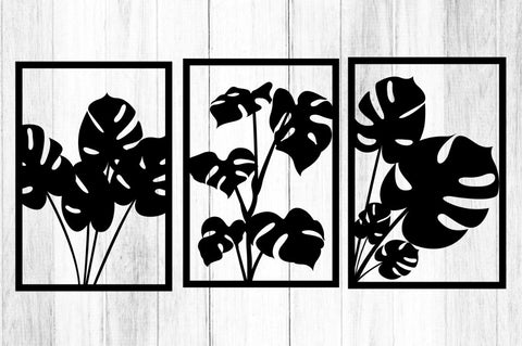 Tropical Leave Wall Decor SVG Bundle SVG Regulrcrative 