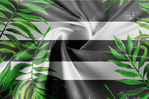 Tropical leaves and stripes seamless pattern, digital paper Digital Pattern Yustaf Art Store 