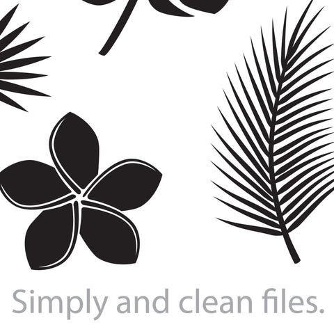 Tropical leaves, flowers and plants SVG TribaliumArtSF 