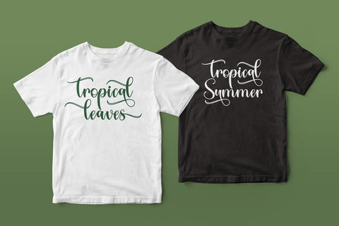 Tropical Leaves Font Sakha Design Studio 