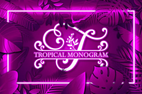 Tropical Monogram Font studioalmeera 