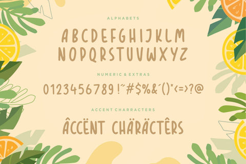 TROPICAL ORANGE Fun Modern Handdrawn Font Font Balpirick 