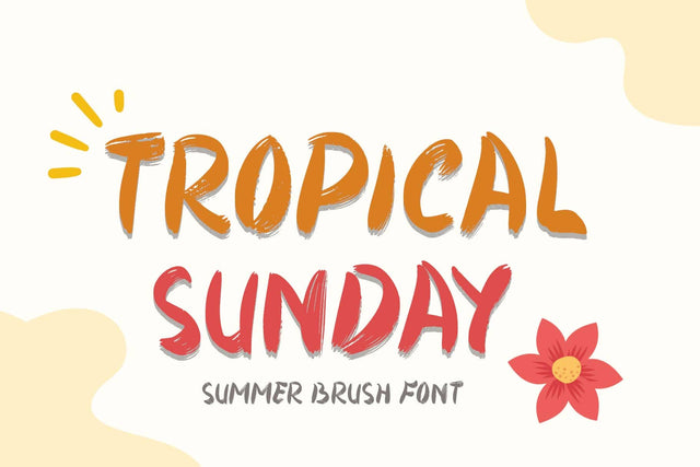 Tropical Sunday Font Prasetya Letter 