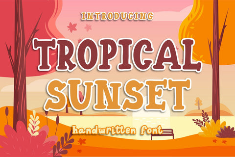 Tropical Sunset Font jafarnation 