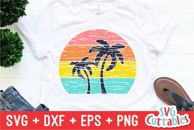 Tropical Sunset Svg Cuttables 
