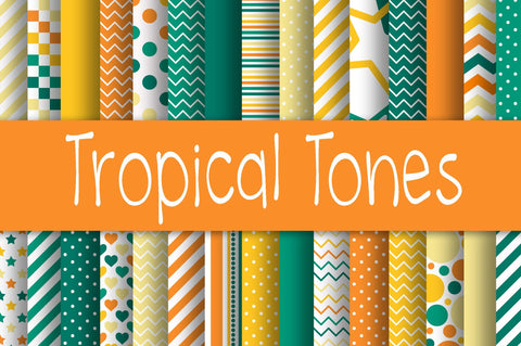 Tropical Tones Digital Paper Sublimation Old Market 