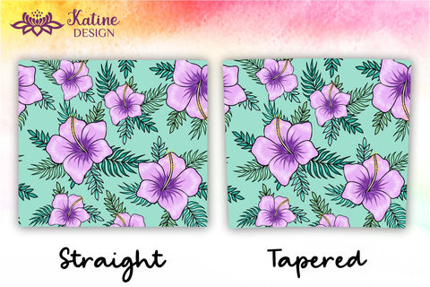 Tropical Tumbler, Purple Hibiscus Flowers, Hawaii tumbler, Floral tumbler, Summer Tumbler Wrap for 20 oz Skinny Sublimation Wrap Design. Straight and Tapered Sublimation Wrap Design. PNG file Sublimation KatineDesign 