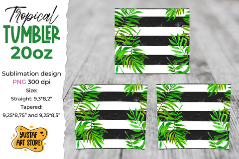 Tropical Tumbler sublimation template. Summer tumbler 20 oz Sublimation Yustaf Art Store 