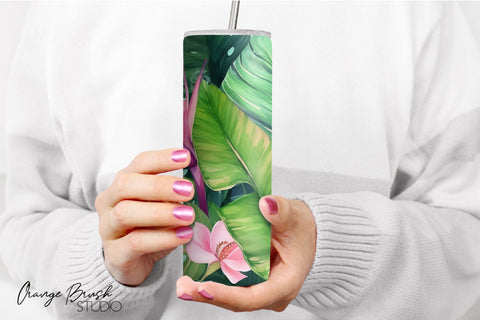 Tropical Tumbler Wrap Bundle 6 PNG Summer Sublumation Design Sublimation OrangeBrushStudio 