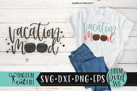 Tropical Vacation Mood Coconut Drink - Summer SVG SVG Lilium Pixel SVG 