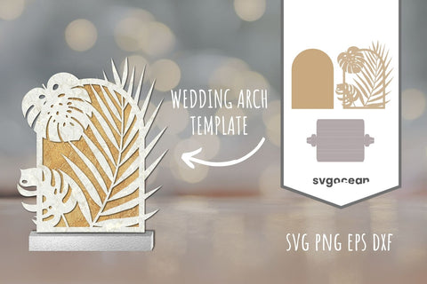 Tropical Wedding Arch SVG 3D Paper SvgOcean 