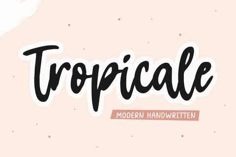 Tropicale Modern Handwritten Font Font Balpirick 