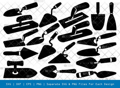 Trowel Silhouette, Trowel SVG, Bricklaying Trowel Svg, Cement Trowel Svg, Masonry Trowel Svg, Trowel Bundle, SB00832 SVG ETC Craft 