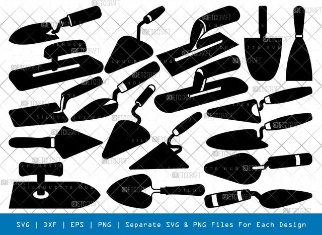 Trowel Silhouette, Trowel SVG, Bricklaying Trowel Svg, Cement Trowel Svg, Masonry Trowel Svg, Trowel Bundle, SB00832 SVG ETC Craft 