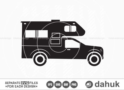 Truck Camper #2 SVG, Camping Vector, Caper svg, Camping car svg, Camp car, Camp car clipart, Camp Truck svg, Camp Sign SVG dahukdesign 