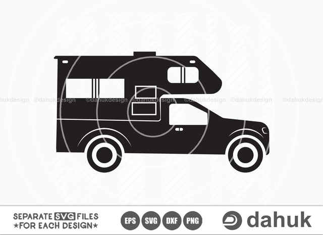 Truck Camper #2 SVG, Camping Vector, Caper svg, Camping car svg, Camp car, Camp car clipart, Camp Truck svg, Camp Sign SVG dahukdesign 