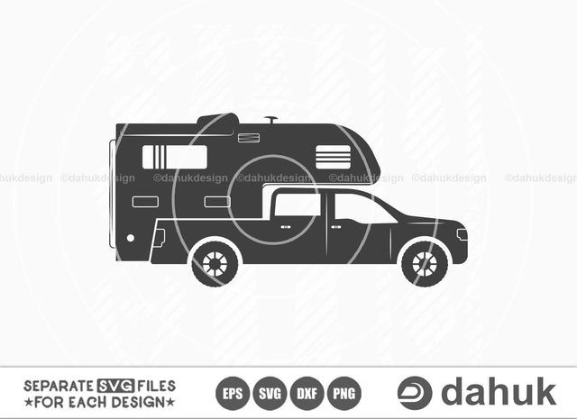 Truck Camper SVG, Camping Vector, Caper svg, Camping car svg, Camp car, Camp car clipart, Camp Truck svg, Camp Sign SVG dahukdesign 