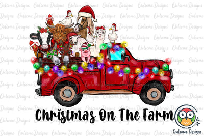 Truck Christmas PNG Sublimation Sublimation Owlsome.Designs 
