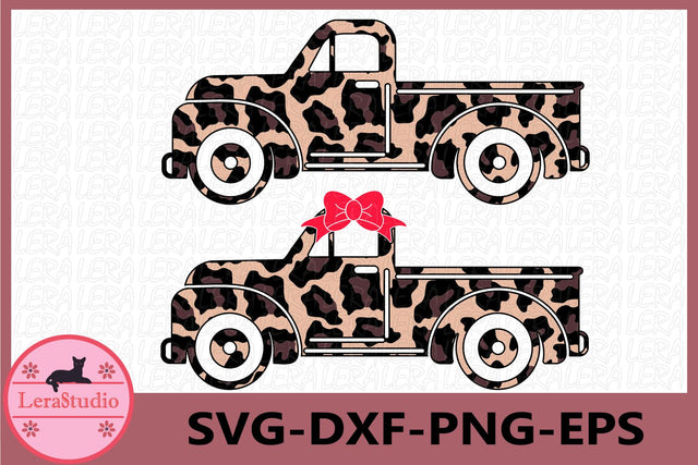 Truck Leopard Svg SVG Lerastudio 