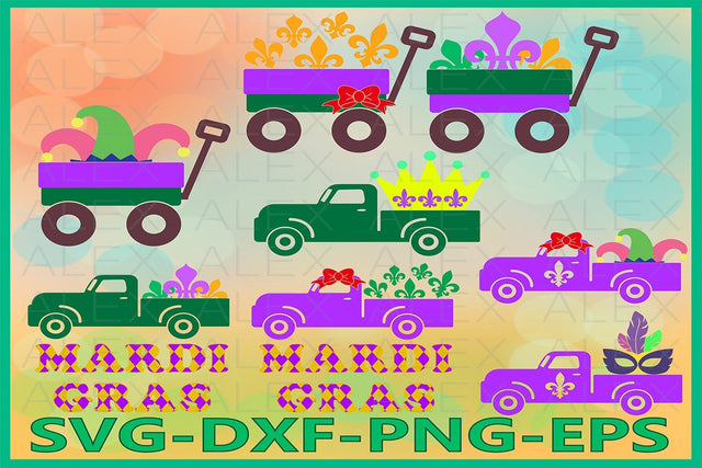 Truck Mardi Gras svg, Fleur De Lis SVG AlexSVGStudio 