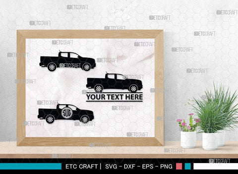 Truck Monogram, Truck Silhouette, Pickup Truck Svg, Container Svg, Semi Truck Svg, Cavard Van Svg, SB00054 SVG ETC Craft 