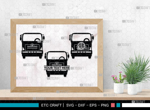 Truck Monogram, Truck Silhouette, Pickup Truck Svg, Container Svg, Semi Truck Svg, Cavard Van Svg, SB00054 SVG ETC Craft 