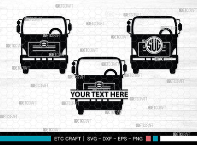 Truck Monogram, Truck Silhouette, Pickup Truck Svg, Container Svg, Semi Truck Svg, Cavard Van Svg, SB00054 SVG ETC Craft 