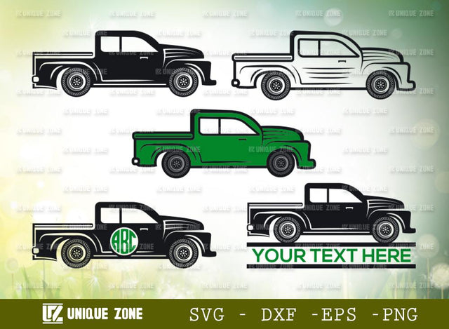 Truck SVG Cut Files | Pickup Truck Svg | Truck Monogram Svg | St Patricks Day Truck Svg SVG Unique Zone 