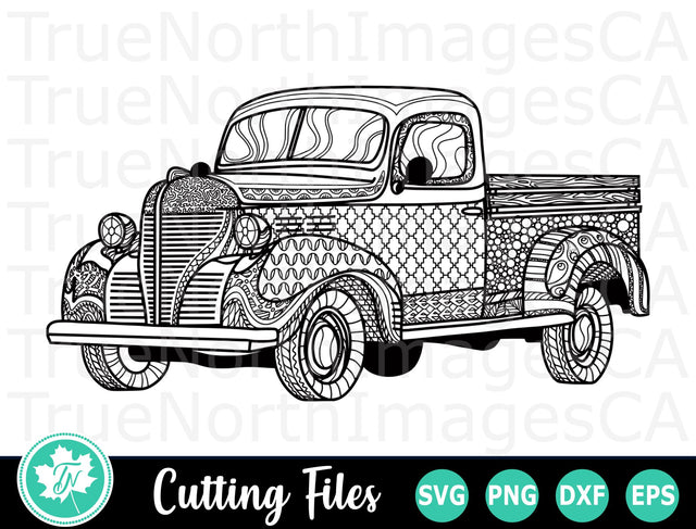 Truck SVG | Zentangle SVG | Mandala SVG SVG TrueNorthImagesCA 