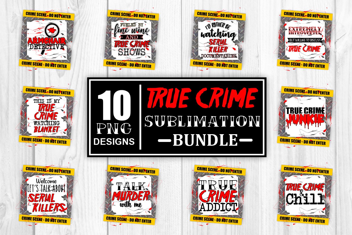 True Crime Sublimation Bundle Murder Shows Sublimation Serial Killers - So  Fontsy