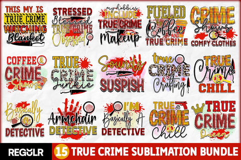 True Crime Sublimation Bundle Sublimation Regulrcrative 