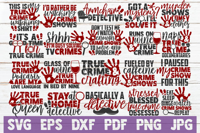True Crime SVG Bundle | Crime Show SVG Cut Files SVG MintyMarshmallows 
